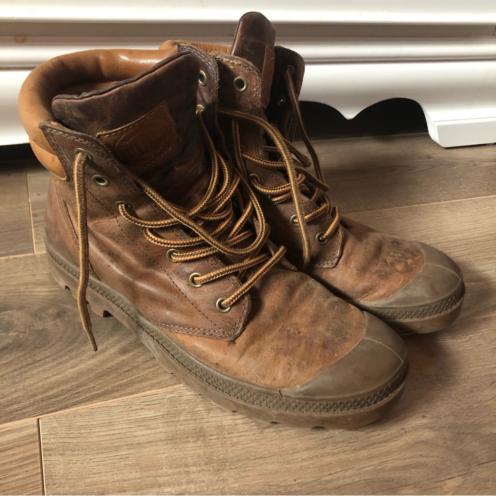 Leather Palladium Boots